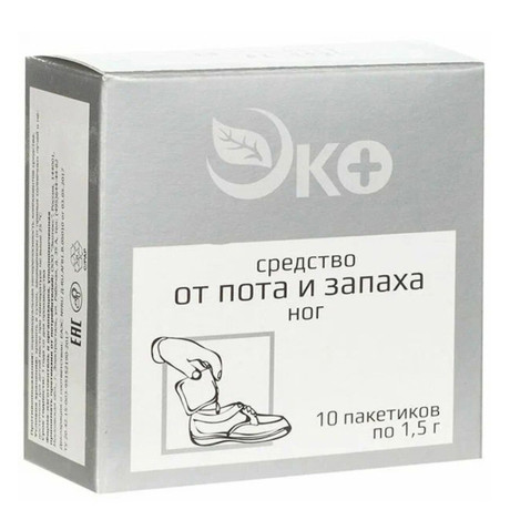 Средство для ног от пота и запаха, 10 пакетиков х1,5г