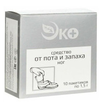 Средство для ног от пота и запаха, 10 пакетиков х1,5г