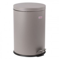 Ведро-контейнер д/мусора (урна) с педалью ЛАЙМА &quot;Classic&quot;, 20 л, серое, матовое, металл, со съемным