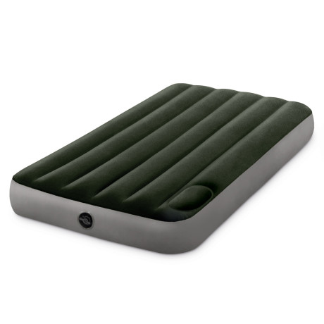 INTEX Матрас надувной DOWNY AIRBED, встроенный ножной насос, 191x99x25см, до 136кг, 64761