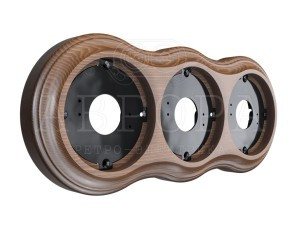 МЕЗОНИНЪ АВРОРА Рамка  трехместная, темный дуб GE70833-26