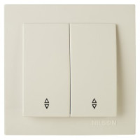 Nilson TOURAN  выкл. проходн. СУ 2 кл. крем. 24121009