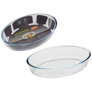 Форма д/выпечки CRISTALLINO овал, 0,7л, 20,7*13,7*4,7см(кратно 24шт!!) боросилик.стекло 5562 Mallony