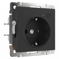 Werkel мех. роз. СУ 1 мест. 16A земля шторки Wi-Fi (черный матовый) W1171608 a056422