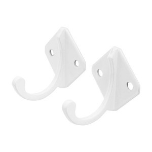 Крючок-вешалка мебельн 1-рожк СТАНДАРТ 1011 WW мат.белый (2шт цена за уп) Инд. уп. на подвес(600,50)