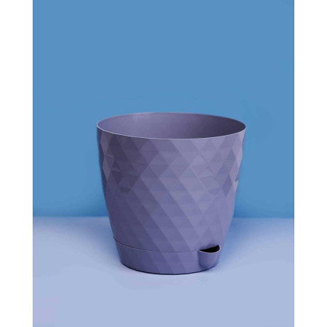 Горшок "Румба" 1,5л Серый шелк Пласт Авеню х32