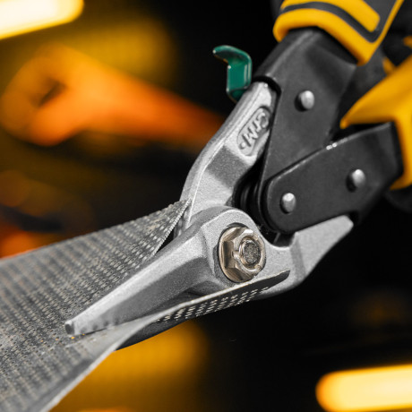 Ножницы по металлу, 270 мм, прямой и правый рез, сталь-СrMo, трехкомпонентные рукоятки Denzel