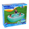 BESTWAY Бирюзовый прямоугольный семейный бассейн, ПВХ, 200х146х48см, 3+, 54005