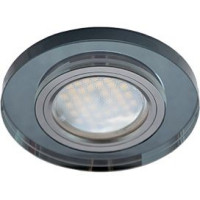 Ecola DL1650 MR16 GU5.3 св-к  Круг Стекло Черный/Черный хром 25x95 FB1650EFF (10!)