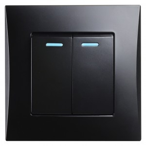 Smartbuy Вега выкл. СУ 2 кл. (инд.) 10А черный (SBE-08b-10-SW2-1)