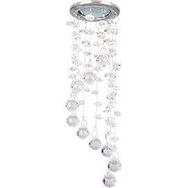 Ecola CR1010 MR16 GU5.3 св-к Круг "Хрустальная нить" Прозр./Хром 84x290 FS16RVECB (10!)