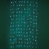 СНОУ БУМ Эл.гирлянда занавес, 1.5x1.5м, 150LED, белый, 10 нитей, пост.свеч., ПВХ прозр., 220В