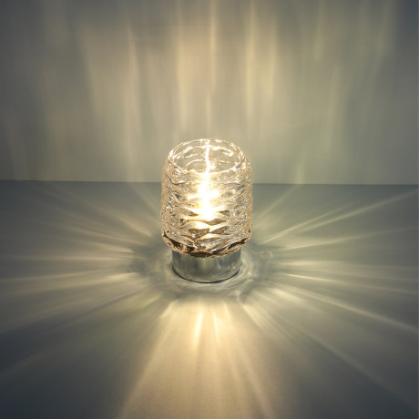 Светильник LED, 8.7х8.7х12 см, металл, стекло, 2xААА, арт.1