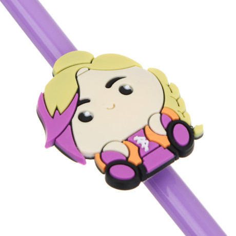 BY Набор трубочек для напитков с  декором, 4 шт, пластик, 23 см, Русские Герои