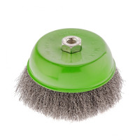 Щетка для УШМ, 150 мм, М14, &quot;чашка&quot;, витая проволока 0.3 мм Сибртех