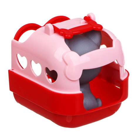 ИГРОЛЕНД Питомец в переноске, PP, ABS, 8х9х9 см 3 дизайна