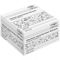 Мелки школьные Гамма, белые, 100шт., средней твердости, круглые, картонная коробка Арт.319173