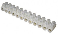EKF колодка винтовая (ЗВИ) 12 пар 25мм 60А полиэтилен бел. (уп. 10 шт., цена за 1шт.) plc-KK-25-60