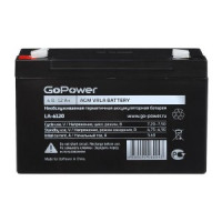 Аккумулятор свинцово-кислотный GoPower LA-6120 6V 12Ah (1/10)