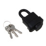 ЕРМАК Замок навесной, 30 мм, влагозащищенный, длинная дужка, 2 ключа, цвет черный