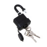 ЕРМАК Замок навесной, 30 мм, влагозащищенный, длинная дужка, 2 ключа, цвет черный