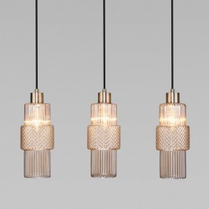 Eurosvet св-к подвесной E27 3x40W 580х0х1200 металл бронзовый/янтарный/бронза Soho 50209/3 a055490