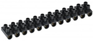 IEK зажим винтовой ЗВИ-5 н/г 1,5-4мм2, 5А,12пар, полиэтилен, черный UZV5-005-04