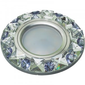 Fametto DLS-P123-2001 св-к встр. Peonia Круг Металл золото 95(65)x25 Кристалл Прозр./Фиолет.