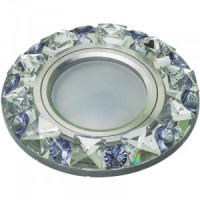 Fametto DLS-P123-2001 св-к встр. Peonia Круг Металл золото 95(65)x25 Кристалл Прозр./Фиолет.