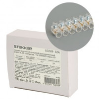 STEKKER Зажим винт.концев.изолир. КЗВИ-4 450В, 32А, 10конт.(10шт/уп, цена за шт) LD228-32А 49760