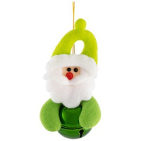 Украшение подвесное "Снеговик колокольчик" , 13 см, зеленый , полиэстр, ПВХ Волшебная страна