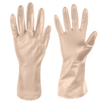 VETTA Перчатки хозяйственные, с напылением, размер M, цвет перламутр, ПВХ