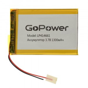 Ак-р Li-Pol GoPower LP414661 3.7V 1300mAh