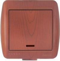 Lezard Ната выкл. ОУ 1 кл. 10А вишня (инд.) (корпус PC) 710-0600-111