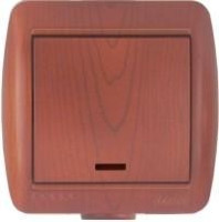 Lezard Ната выкл. ОУ 1 кл. 10А вишня (инд.) (корпус PC) 710-0600-111
