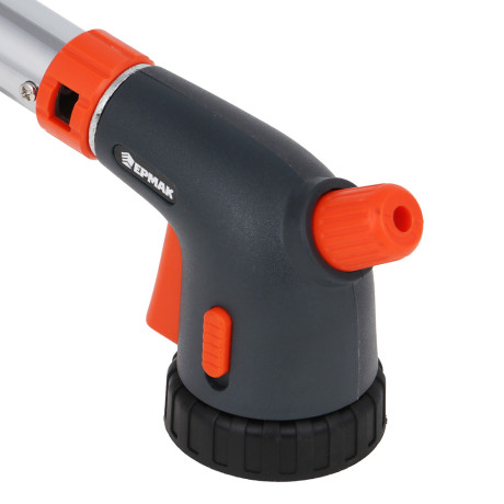 Горелка газ. с керамическим изолятором тм ЕРМАК, регулятор подачи воздуха, кнопка блок., 16x7x5см