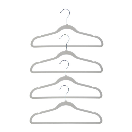 Вешалки для одежды тм VETTA, 4шт, 42см, с покрытием флок, цвет серый