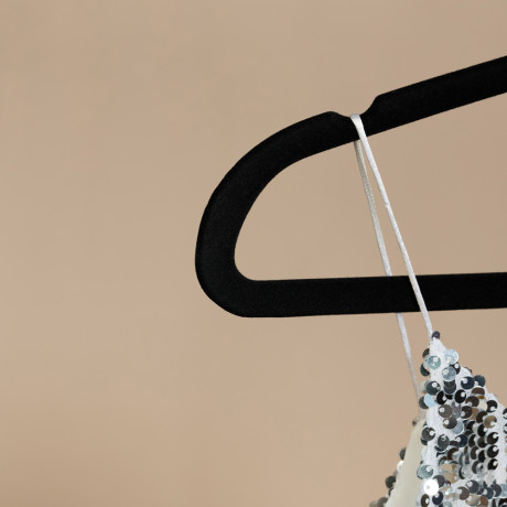 Вешалки для одежды тм VETTA, 4шт, 42см, с покрытием флок, цвет серый