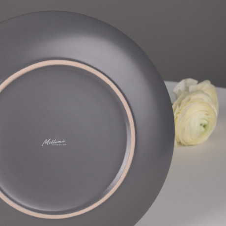 MILLIMI Тарелка подстановочная 27х3см, керамика, графит