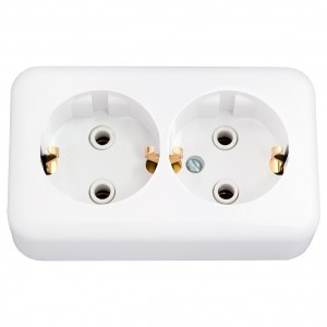 Bylectrica роз. ОУ 2 мест. бел. (земля, АВС-пластик) РА16-250