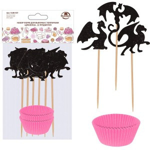 Форма д/выпечки однор.н-р 12шт/уп,цена за уп, 7,5*3см/13,5*6,5см (кратность 6!!!) VL80-537 Мультидом