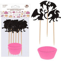 Форма д/выпечки однор.н-р 12шт/уп,цена за уп, 7,5*3см/13,5*6,5см (кратность 6!!!) VL80-537 Мультидом