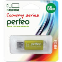 Флэш-диск USB 64GB Perfeo Perfeo E01 Gold economy series