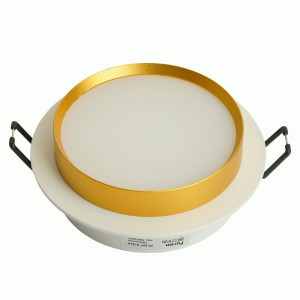 Feron cв-к встр. под лампу GX53, белый/золото, круг 110х40мм DL507 51354