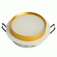 Feron cв-к встр. под лампу GX53, белый/золото, круг 110х40мм DL507 51354