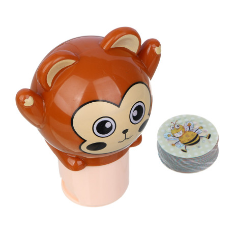 ХОББИХИТ Набор для творчества с печатями "Зверюшки", 9,5х7,5х6см, PP, 4 дизайна