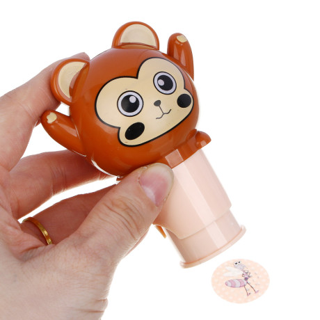 ХОББИХИТ Набор для творчества с печатями "Зверюшки", 9,5х7,5х6см, PP, 4 дизайна