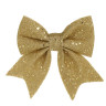 СНОУ БУМ Набор бантов 11,5х13 см, 2 шт, полиэстер, золотой
