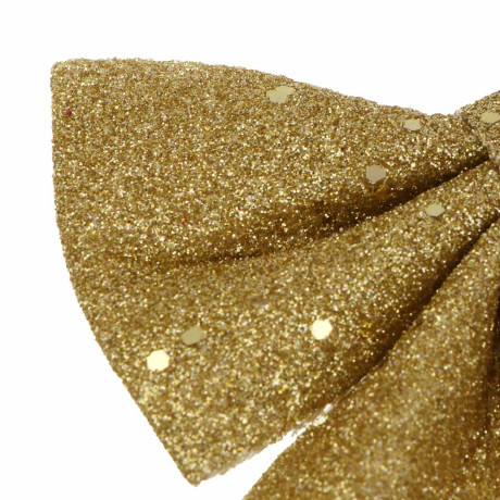 СНОУ БУМ Набор бантов 11,5х13 см, 2 шт, полиэстер, золотой