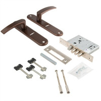 Замок врез ЗВ9-8/13.СП2.РФ8 с ручками (Медь) сувальдный Рязань   \12